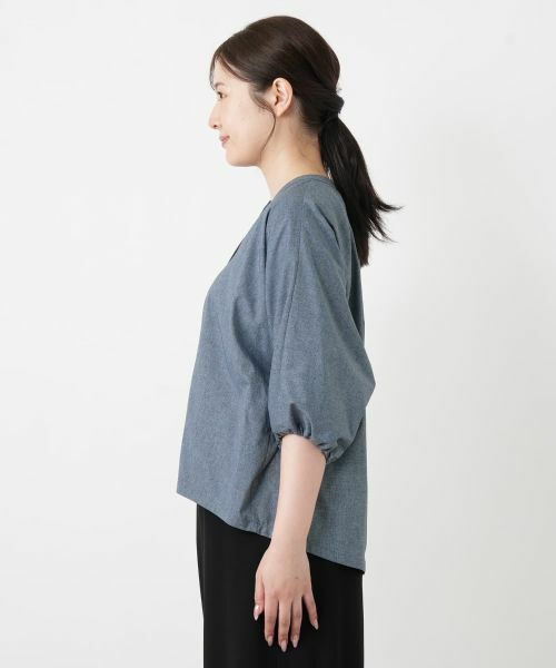Leilian / レリアン シャツ・ブラウス | キーネックバルーンスリーブブラウス【Leilian WHITE LABEL】 | 詳細20