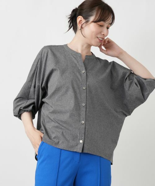 Leilian / レリアン シャツ・ブラウス | キーネックバルーンスリーブブラウス【Leilian WHITE LABEL】 | 詳細3
