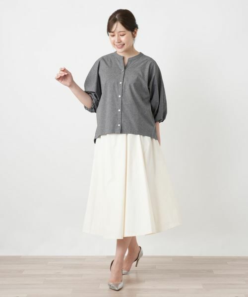 Leilian / レリアン シャツ・ブラウス | キーネックバルーンスリーブブラウス【Leilian WHITE LABEL】 | 詳細7