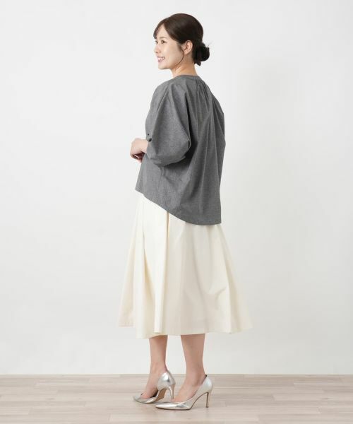 Leilian / レリアン シャツ・ブラウス | キーネックバルーンスリーブブラウス【Leilian WHITE LABEL】 | 詳細8