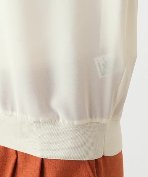 Leilian / レリアン カットソー | シースルー切替ギャザーカットソー【BOURGE】 | 詳細16