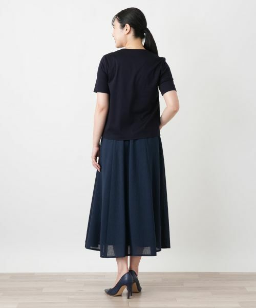 Leilian / レリアン Tシャツ | ボタニカル柄クルーネックTシャツ | 詳細3