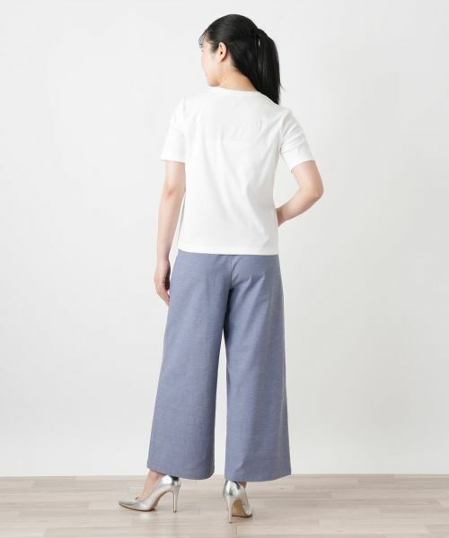 Leilian / レリアン Tシャツ | ボタニカル柄クルーネックTシャツ | 詳細9