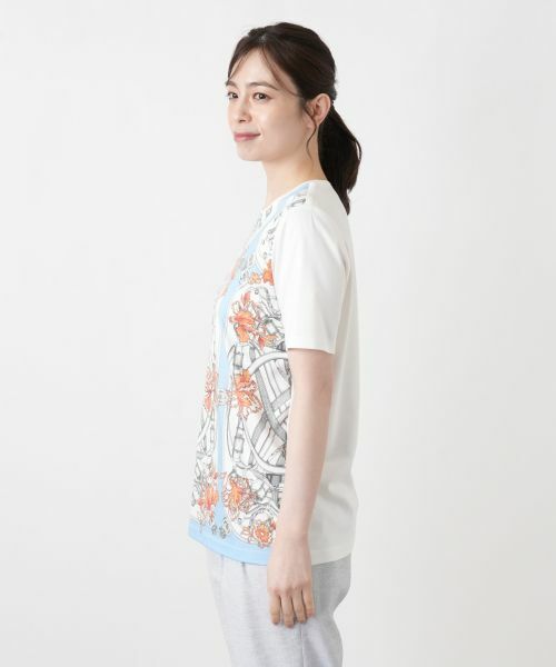 Leilian / レリアン Tシャツ | プリントクルーネックTシャツ | 詳細5