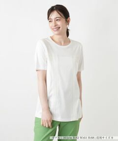 Leilian / レリアン Tシャツ | 刺繍クルーネックカットソー