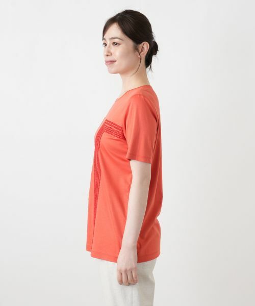 Leilian / レリアン Tシャツ | 刺繍クルーネックカットソー | 詳細14