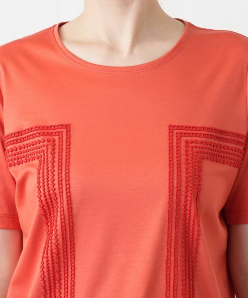Leilian / レリアン Tシャツ | 刺繍クルーネックカットソー | 詳細16