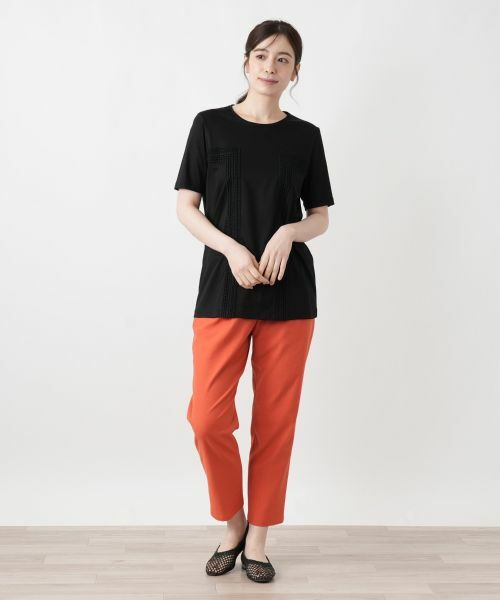 Leilian / レリアン Tシャツ | 刺繍クルーネックカットソー | 詳細4