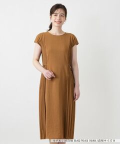 Leilian / レリアン ドレス | プリーツ切替フレンチスリーブワンピース