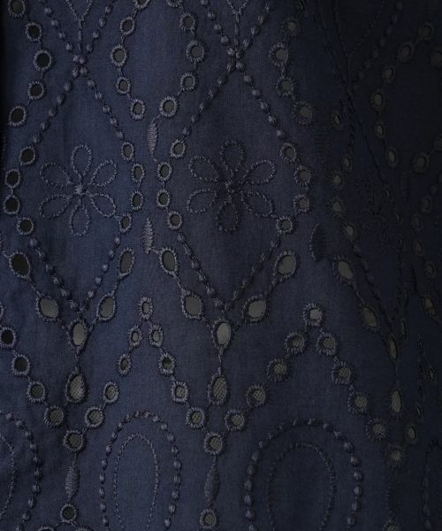Leilian / レリアン シャツ・ブラウス | カットワーク刺繍七分袖ブラウス | 詳細12