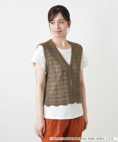 Leilian / レリアン テーラードジャケット | Vネックニットベスト【Leilian WHITE LABEL】