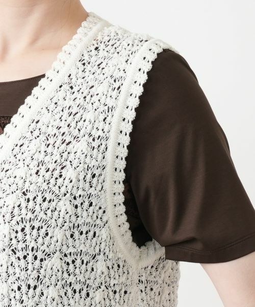 Leilian / レリアン テーラードジャケット | Vネックニットベスト【Leilian WHITE LABEL】 | 詳細12