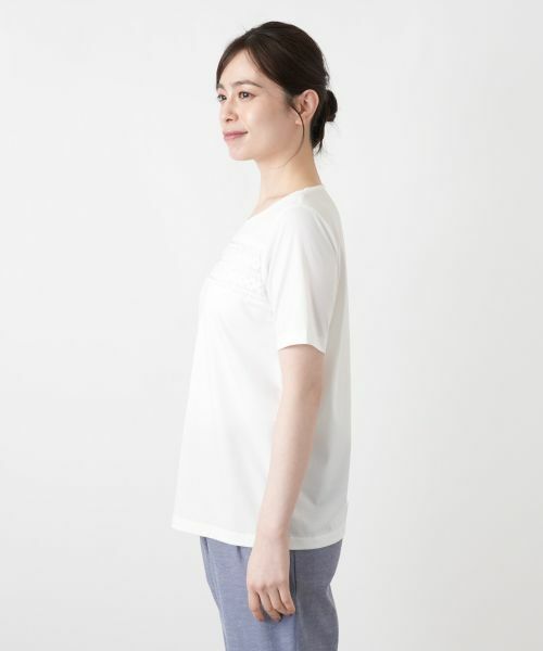 Leilian / レリアン カットソー | 刺繍クルーネックTシャツ【Leilian WHITE LABEL】 | 詳細11