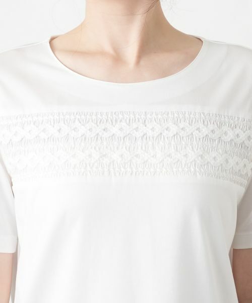 Leilian / レリアン カットソー | 刺繍クルーネックTシャツ【Leilian WHITE LABEL】 | 詳細13