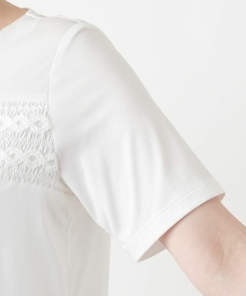 Leilian / レリアン カットソー | 刺繍クルーネックTシャツ【Leilian WHITE LABEL】 | 詳細15