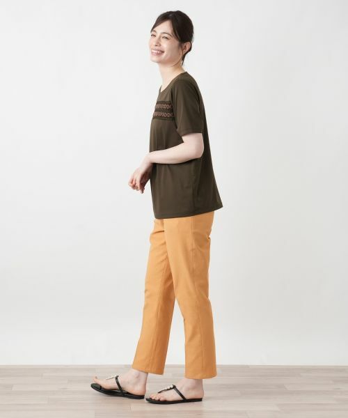 Leilian / レリアン カットソー | 刺繍クルーネックTシャツ【Leilian WHITE LABEL】 | 詳細5