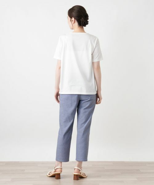 Leilian / レリアン カットソー | 刺繍クルーネックTシャツ【Leilian WHITE LABEL】 | 詳細9