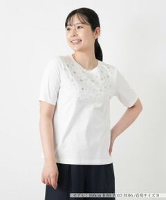 Leilian / レリアン Tシャツ | スパンコール刺繍カットソー【Leilian WHITE LABEL】
