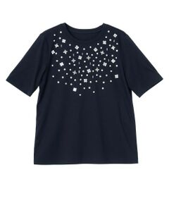Leilian / レリアン Tシャツ | スパンコール刺繍カットソー【Leilian WHITE LABEL】
