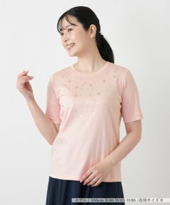 Leilian / レリアン Tシャツ | スパンコール刺繍カットソー【Leilian WHITE LABEL】