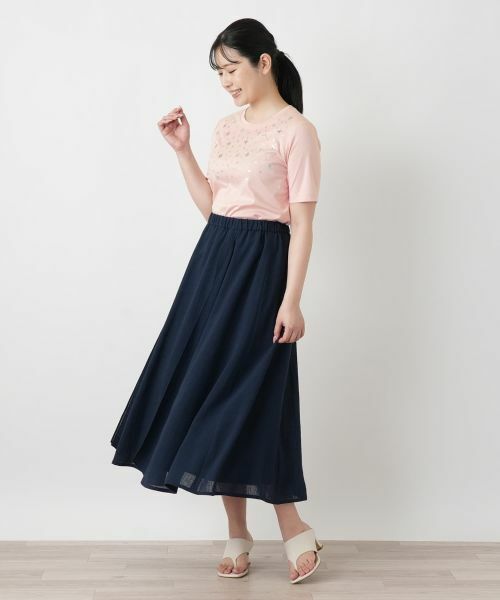 Leilian / レリアン Tシャツ | スパンコール刺繍カットソー【Leilian WHITE LABEL】 | 詳細1