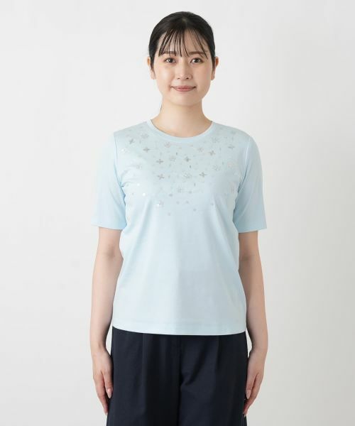 Leilian / レリアン Tシャツ | スパンコール刺繍カットソー【Leilian WHITE LABEL】 | 詳細10