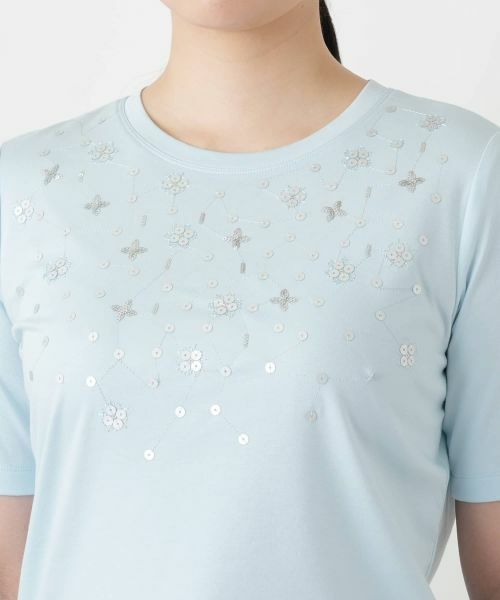 Leilian / レリアン Tシャツ | スパンコール刺繍カットソー【Leilian WHITE LABEL】 | 詳細13