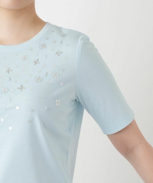Leilian / レリアン Tシャツ | スパンコール刺繍カットソー【Leilian WHITE LABEL】 | 詳細15