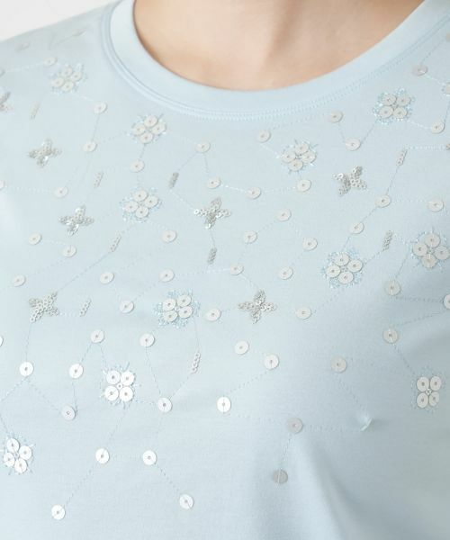 Leilian / レリアン Tシャツ | スパンコール刺繍カットソー【Leilian WHITE LABEL】 | 詳細17