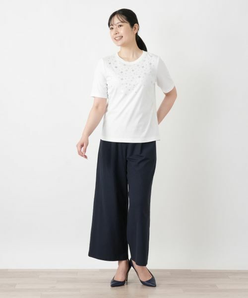 Leilian / レリアン Tシャツ | スパンコール刺繍カットソー【Leilian WHITE LABEL】 | 詳細4