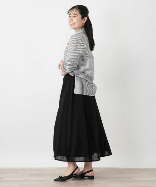 Leilian / レリアン シャツ・ブラウス | 刺繍ストライプブラウス【Leilian WHITE LABEL】 | 詳細2