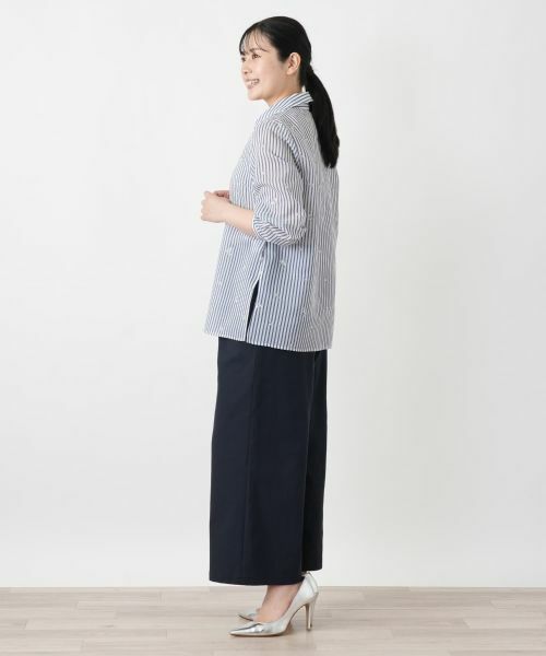 Leilian / レリアン シャツ・ブラウス | 刺繍ストライプブラウス【Leilian WHITE LABEL】 | 詳細5