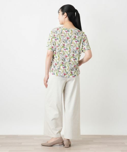 Leilian / レリアン Tシャツ | 小花柄クルーネックカットソー【Leilian WHITE LABEL】 | 詳細3
