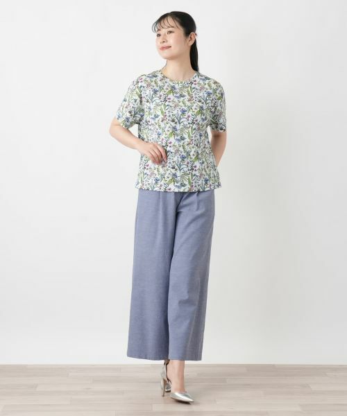Leilian / レリアン Tシャツ | 小花柄クルーネックカットソー【Leilian WHITE LABEL】 | 詳細4