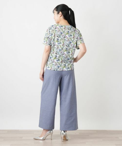 Leilian / レリアン Tシャツ | 小花柄クルーネックカットソー【Leilian WHITE LABEL】 | 詳細6