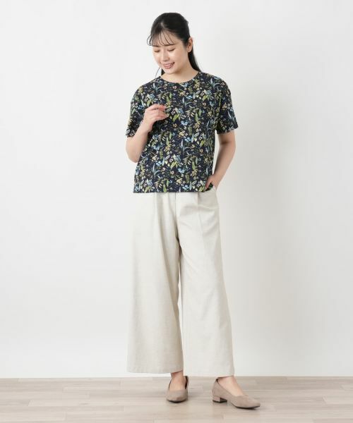 Leilian / レリアン Tシャツ | 小花柄クルーネックカットソー【Leilian WHITE LABEL】 | 詳細7