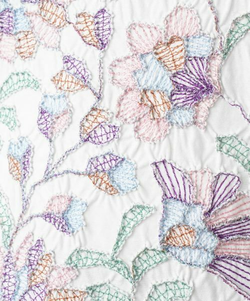 Leilian / レリアン Tシャツ | 花柄刺繍クルーネックカットソー【Leilian WHITE LABEL】 | 詳細14