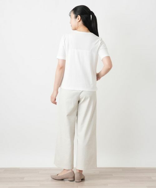 Leilian / レリアン Tシャツ | 花柄刺繍クルーネックカットソー【Leilian WHITE LABEL】 | 詳細3