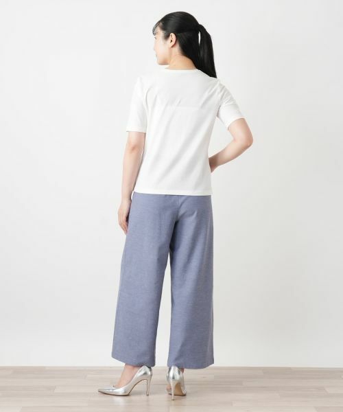Leilian / レリアン Tシャツ | 花柄刺繍クルーネックカットソー【Leilian WHITE LABEL】 | 詳細6