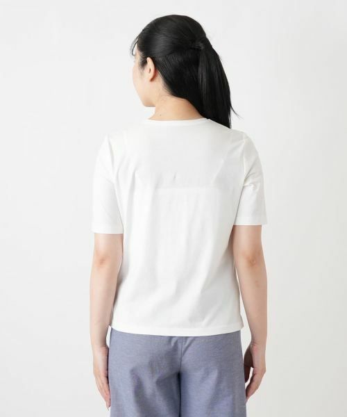 Leilian / レリアン Tシャツ | 花柄刺繍クルーネックカットソー【Leilian WHITE LABEL】 | 詳細9