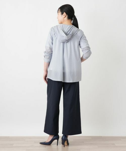 Leilian / レリアン シャツ・ブラウス | ストライプフーデッドブラウス【Leilian WHITE LABEL】 | 詳細3