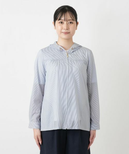 Leilian / レリアン シャツ・ブラウス | ストライプフーデッドブラウス【Leilian WHITE LABEL】 | 詳細4