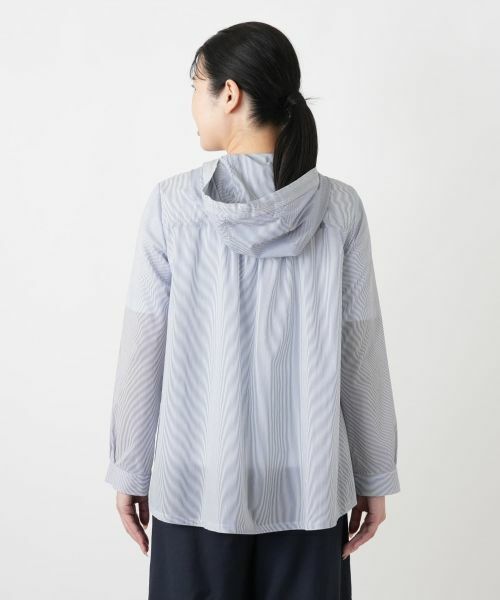 Leilian / レリアン シャツ・ブラウス | ストライプフーデッドブラウス【Leilian WHITE LABEL】 | 詳細6