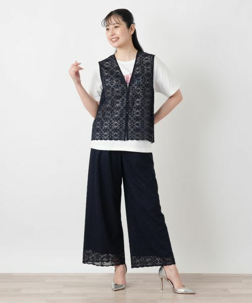 Leilian / レリアン その他パンツ | レースワイドパンツ【Leilian WHITE LABEL】 | 詳細4