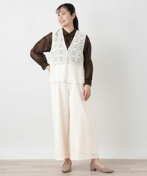 Leilian / レリアン その他パンツ | レースワイドパンツ【Leilian WHITE LABEL】 | 詳細7