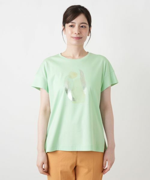 Leilian / レリアン Tシャツ | プリントクルーネックTシャツ【Leilian WHITE LABEL】 | 詳細10