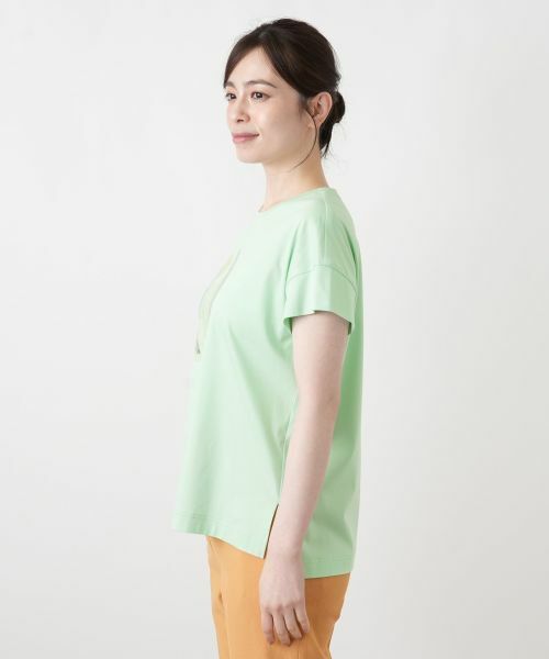 Leilian / レリアン Tシャツ | プリントクルーネックTシャツ【Leilian WHITE LABEL】 | 詳細11