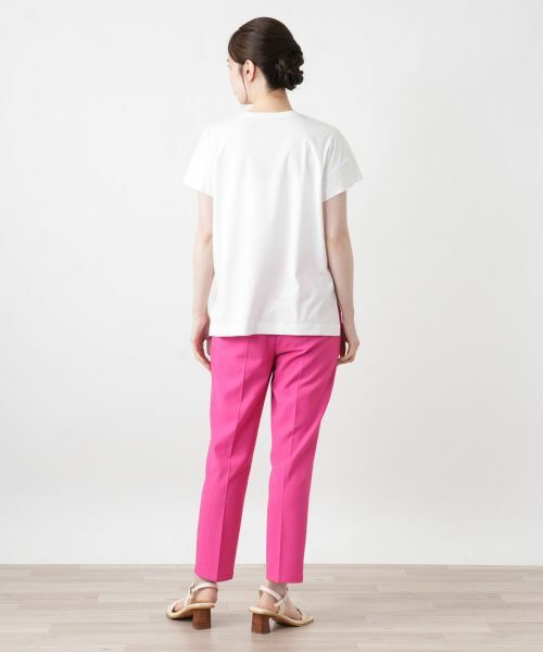 Leilian / レリアン Tシャツ | プリントクルーネックTシャツ【Leilian WHITE LABEL】 | 詳細3