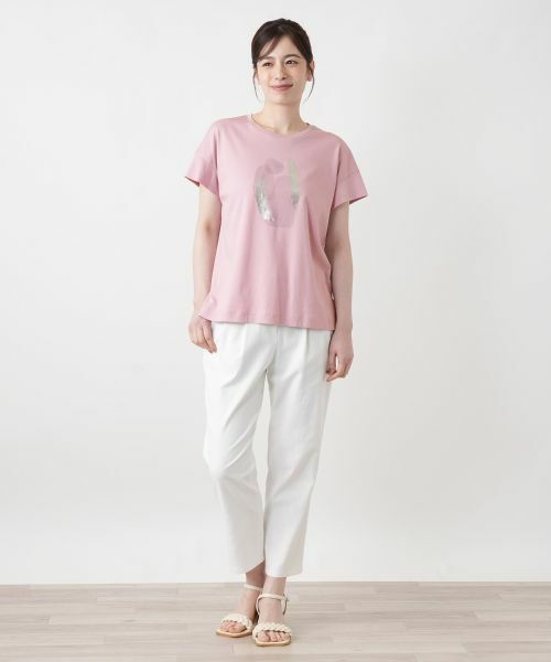 Leilian / レリアン Tシャツ | プリントクルーネックTシャツ【Leilian WHITE LABEL】 | 詳細4