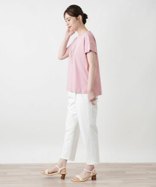 Leilian / レリアン Tシャツ | プリントクルーネックTシャツ【Leilian WHITE LABEL】 | 詳細5